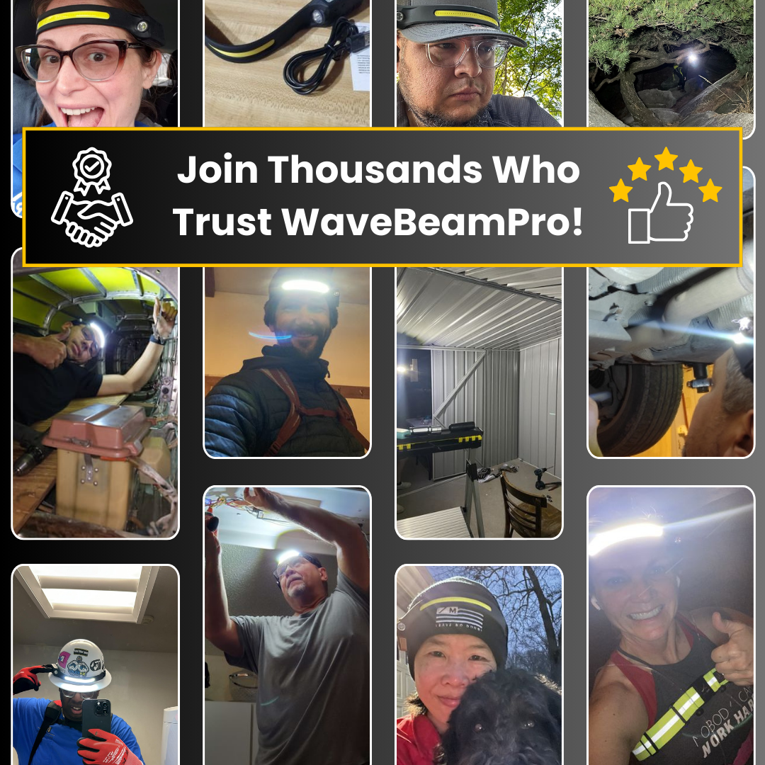 WaveBeamPro™ Motion Sensor LED Headlamp